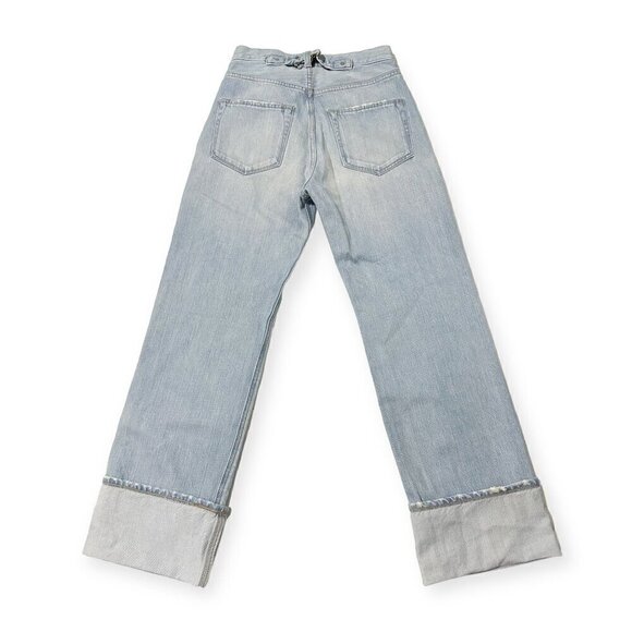 TU ES MON TRESOR Carnelian Jean 7 year,‎ high-rise turn-up jeans, Size 26 - Picture 9 of 15